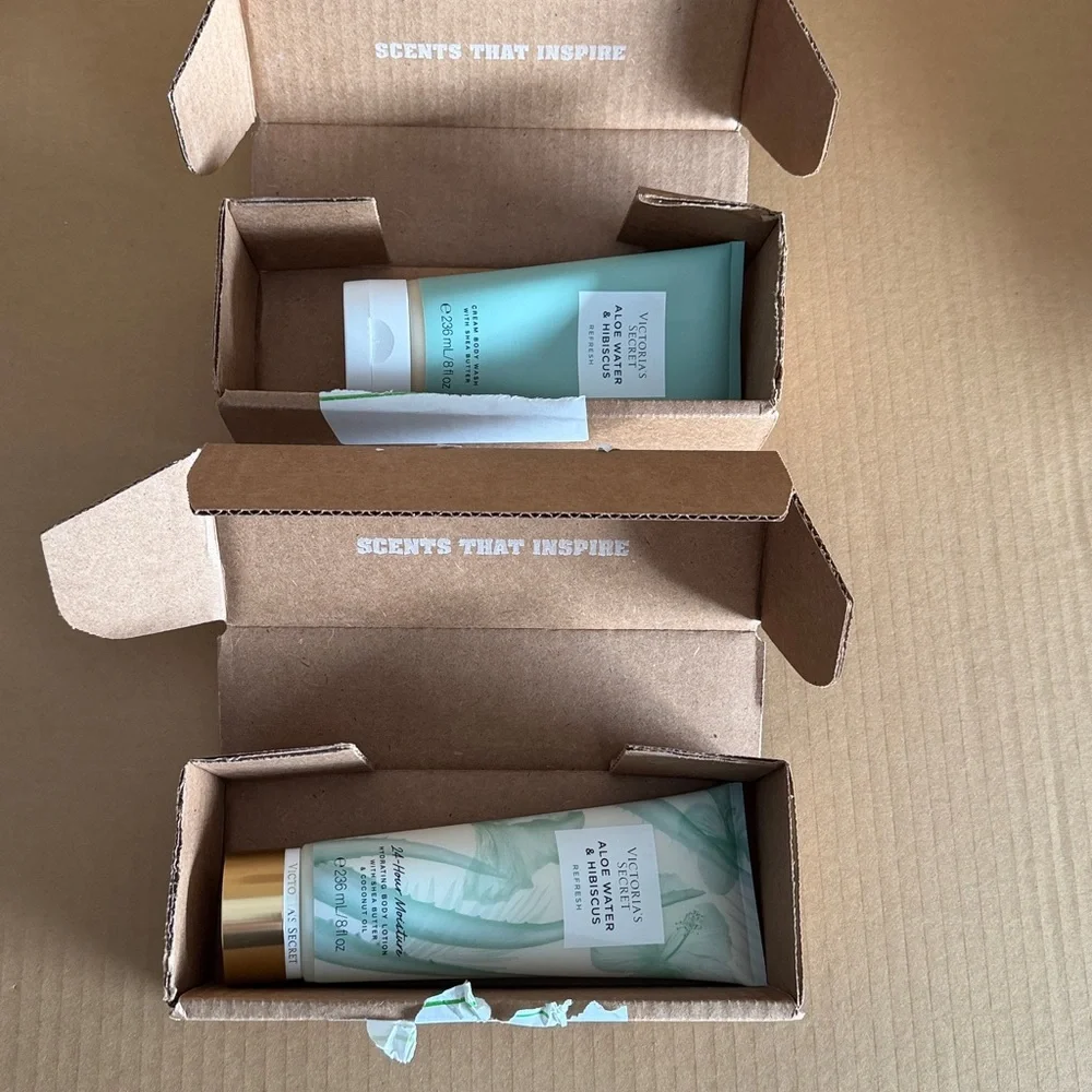 VS Aloe Water & Hibiscus Cream Body Wash & Body Lotion Full Size